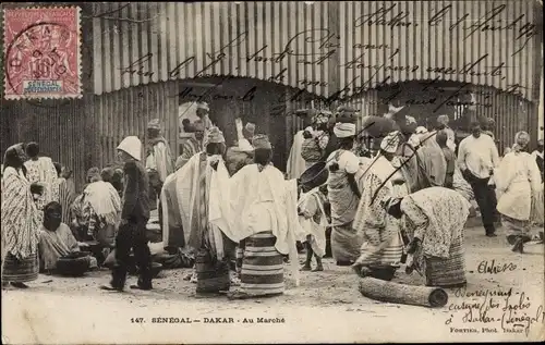 Ak Dakar Senegal, Au Marché, Einheimische, Marktszene