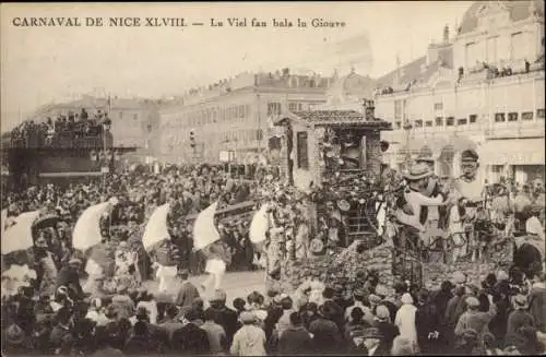 Ak Nice Nizza Alpes Maritimes, Carnaval de Nice XLVIII, lu Viel fan bala lu Giouve