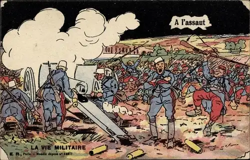 Ak La Vie Militaire, a l'assaut, französisches Militär