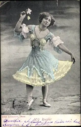 Ak Balletttänzerin Mademoiselle Roesler, Portrait