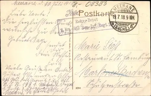 Ak Meerane in Sachsen, Totalansicht vom Rotenberg aus, Kirche, Schornsteine