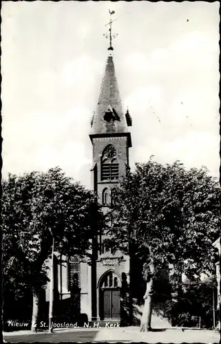 Ak Nieuw en Sint Joosland Walcheren Zeeland Niederlande, N. H. Kerk
