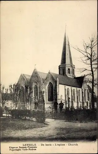 Ak Leyselle Westflandern, Kirche