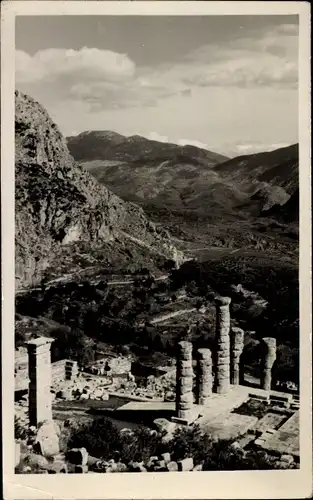 Foto Ak Delphi Griechenland, Vue sur le Temple d'Apollon, le Gymnase et Marmaria