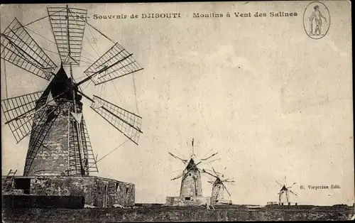 Ak Djibouti Dschibuti, Moulins à Vent des Salines