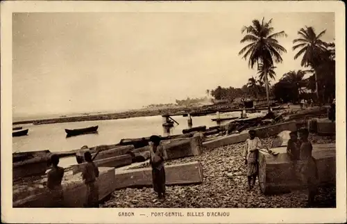 Ak Port Gentil Französisch Kongo, Billes d'Acajou