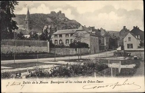 Ak Bouvignes sur Meuse Wallonien Namur, les ruines de Creve-Coeur