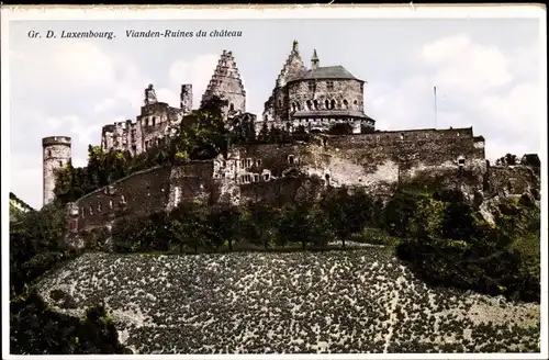 Ak Vianden Luxemburg, Ruines du chateau