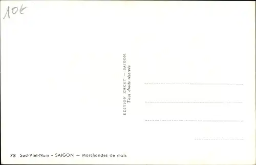 Ak Saigon Cochinchine Vietnam, Marchandes de mais, Händlerinnen, Vietnamesen