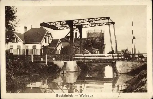 Ak Wolvega Friesland Niederlande, Gasfabriek