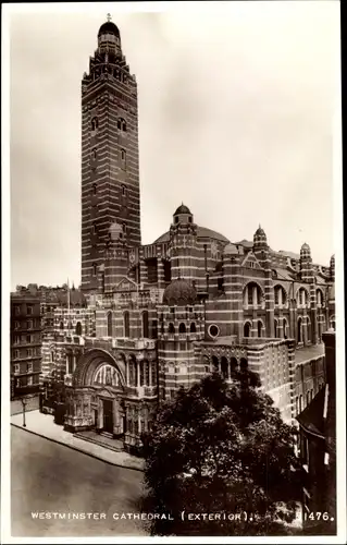 Ak City of Westminster London England, Cathedral, Exterior