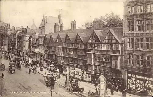 Ak Holborn Camden London England, Old Houses, Staple Inn