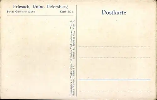 Ak Friesach in Kärnten, Ruine Petersberg