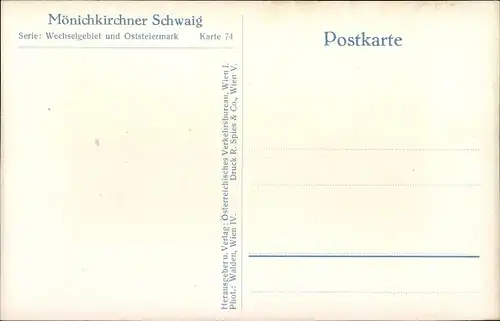 Ak Mönichkirchen in Niederösterreich, Mönichkirchner Schwaig, Winter