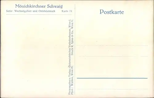 Ak Mönichkirchen in Niederösterreich, Mönichkirchner Schwaig, Winter