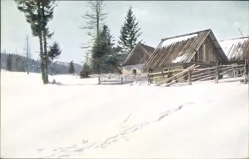 Ak Mönichkirchen in Niederösterreich, Mönichkirchner Schwaig, Winter