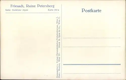 Ak Friesach in Kärnten, Ruine Petersberg