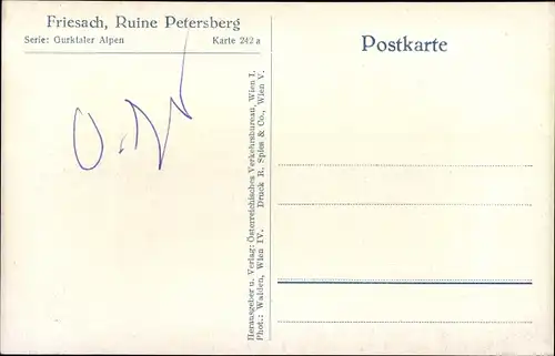 Ak Friesach in Kärnten, Ruine Petersberg