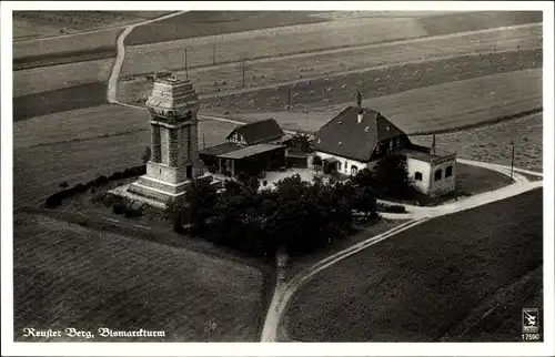 Ak Reust Rückersdorf in Thüringen, Reuster Berg, Bismarckturm