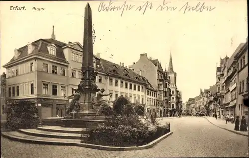 Ak Erfurt in Thüringen, Anger, Monumentalbrunnen