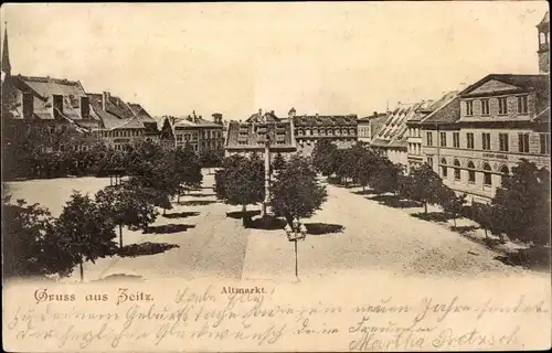 Ak Zeitz in Sachsen Anhalt, Altmarkt