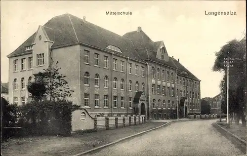 Ak Bad Langensalza in Thüringen, Mittelschule