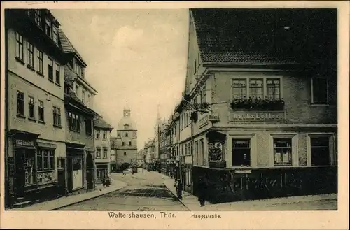 Ak Waltershausen in Thüringen, Hauptstraße, Ratskeller
