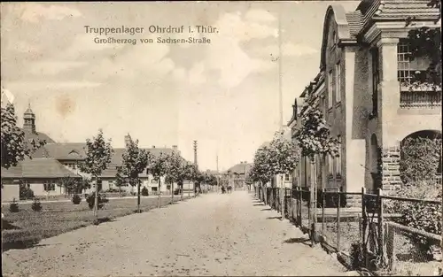 Ak Ohrdruf in Thüringen, Truppenlager, Großherzog von Sachsen Straße