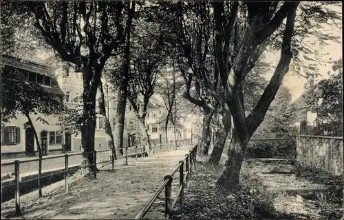 Ak Ohrdruf in Thüringen, Partie an der Ohra mit Löberstraße