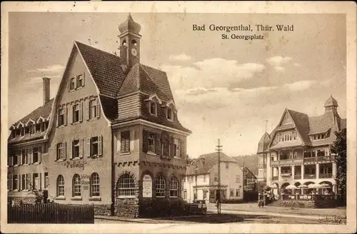 Ak Georgenthal in Thüringen, Sankt Georgsplatz