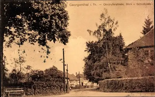 Ak Bad Georgenthal Thüringen, Ohrdruferstraße vom Schlossplatz