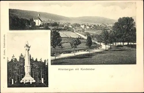Ak Altenbergen Georgenthal in Thüringen, Panorama, Kandelaber