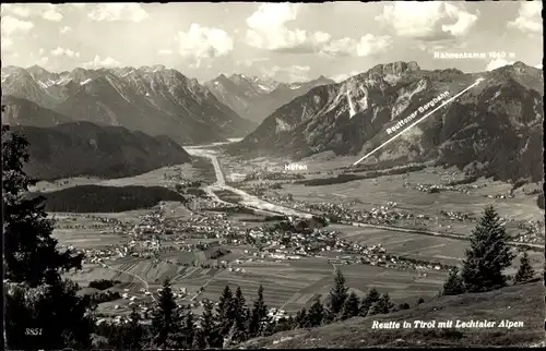 Ak Reutte in Tirol, Panorama mit Lechtaler Alpen
