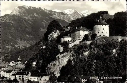 Ak Kufstein in Tirol, Feste Geroldseck, Kaisergebirge