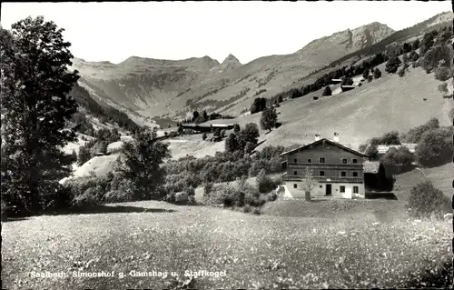 Ak Saalbach in Salzburg, Simonshof g. Gämshag und Staffkogel