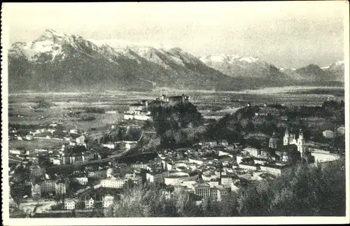 Ak Salzburg in Österreich, Blick vom Kapuzinerberg