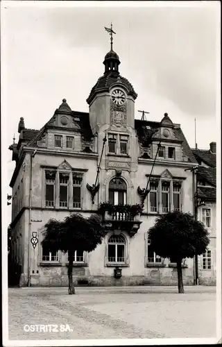 Foto Ak Ostritz in Sachsen, Rathaus