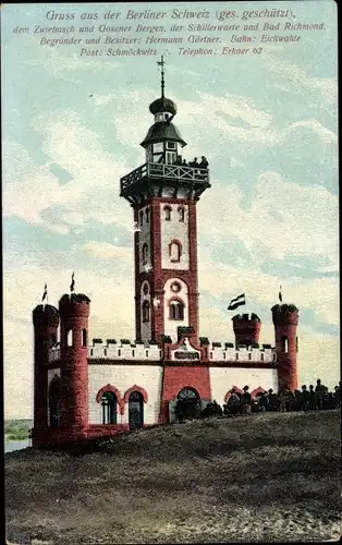Ak Zwiebusch Gosen Neu Zittau in Brandenburg, Schillerwarte