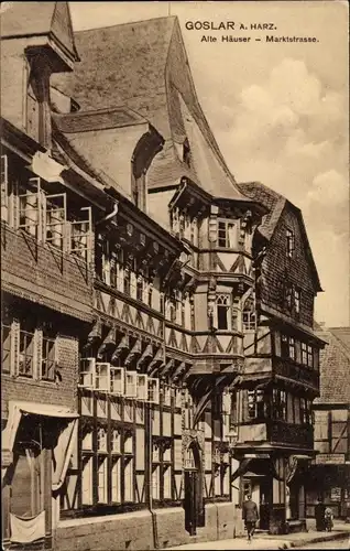 Ak Goslar am Harz, Alte Häuser, Marktstraße