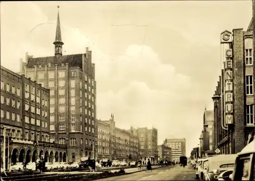 Ak Rostock in Mecklenburg, Langestraße, Centrum Warenhaus