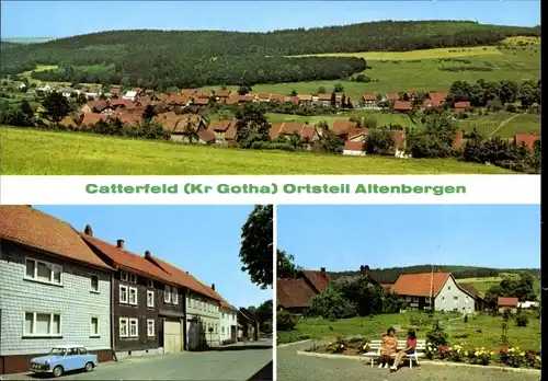 Ak Altenbergen Catterfeld Leinatal in Thüringen, Hauptstraße, Panorama, Anlagen