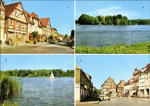 Ak Kyritz in der Prignitz, Johann-Sebastian-Bach-Straße, Am Untersee, Platz der Einheit