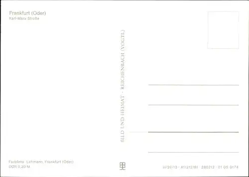 Ak Frankfurt an der Oder, Karl-Marx-Straße, Springbrunnen, Hotel Stadt Frankfurt, Hochhäuser