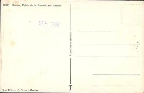 Ak Genève Genf Schweiz, Palais de la Société des Nations
