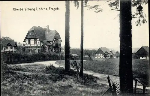 Ak Oberbärenburg Altenberg im Erzgebirge, Ortschaft und Umgebung