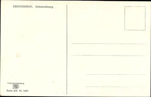 Ak Schmiedeberg im Erzgebirge, Blick auf altes Haus, Nenke und Ostermaier 206 3452