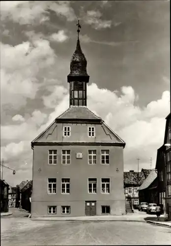 Ak Lenzen an der Elbe Prignitz, Rathaus