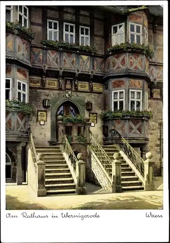 Ak Wernigerode im Harz, Rathaus