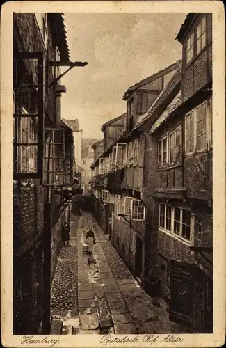 Ak Hamburg, Blick in die Spitaler Straße, Hof Altstraße
