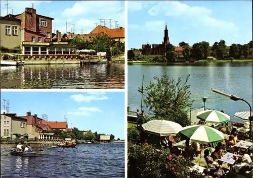 Ak Malchow in Mecklenburg, Cafe Dust, Terrasse